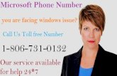 Microsoft Contact Number 1-806-731-0132 facing issue