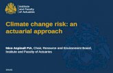 Climate change risk: an actuarial approach