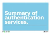 PACE-IT, Security + 5.1: Summary of Authentication Services