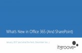 vSharePoint - January 2017 - itgroove - What's New in Office 365 and SharePoint