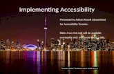 Implementing Accessibility: Accessibility Toronto