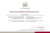 University of Ottawa - Workshops Certificates