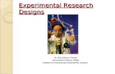 Experimental Research Design NWC 2015 Dr. Brij Kishore