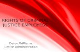 Rights of criminal justice employess