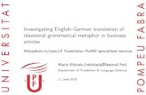 Investigating English-German translation of ideational grammatical metaphor in business articles