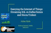 Querying the Internet of Things: Streaming SQL on Kafka/Samza and Storm/Trident