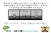 Tracking implementation and (un)intended consequences of peripheral health facility financing mechanisms in Kenya - Evelyn Waweru