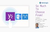So Much To Choose From: Yammer, Teams, and Groups