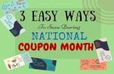 3 Easy Ways To Save During National Coupon Month