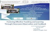 Fostering Effective Teaching and Learning Through Classroom Observation and Feedback, by Mr Tayeb Idihya.