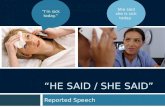Reported Speech - Direct Speech