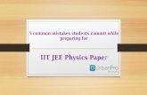 5 common mistakes students commit while preparing for iit jee physics paper