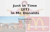 Just-in-Time in McDonalds