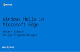 Build 2016 - P514 - Windows Hello in Microsoft Edge