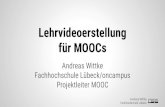 Lehrvideoerstellung für MOOCs