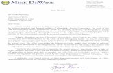OH Attorney General Mike DeWine Letter Discussing Chesapeake Energy Investigation