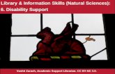 Information Skills: 6. Disability Support (Natural Sciences, Bangor University)