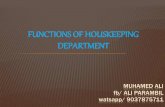 Functions of houskeeping department
