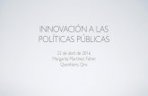 Innovacion en las Políticas Públicas