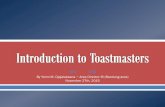 Introduction to Toastmasters