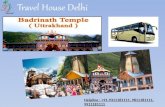 Travel House Delhi: Offer Cheap Badrinath Yatra by Bus