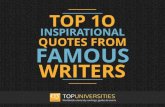 10 Inspirational Quotes from Famous Writers