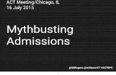 Mythbusting Admissions