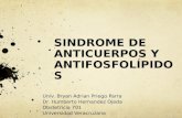 Sindrome de anticuerpos y antifosfolipidos Obstetricia
