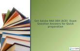 Get Adobe 9A0 389 (ACE)  Exam Question Answers for Quick preparation