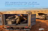 3D opportunity in the Department of Defense: Additive manufacturing fires up