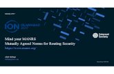 Mind Your MANRS - Mutually Agreed Norms for Routing Security