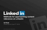 DataEngConf SF16 - Methods for Content Relevance at LinkedIn