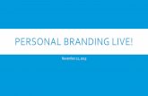 Personal Branding Live Implementation Workshop