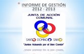 Informe de gestion JAC Santo Domingo No 1. 2013