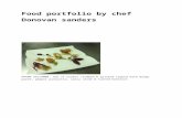 Food portfolio by chef Donovan sanders
