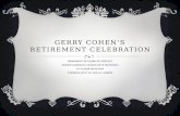 GERRY COHEN'S RETIREMENT PRESENTATION