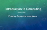 Program design techniques