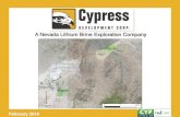 Cypress Company Presentation 2016