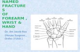 Named fractures of forearm ,wrist &and hand
