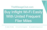 How To Buy Inflight Wi-Fi With United Frequent Flier Miles
