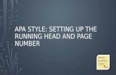 Apa style running head