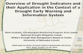 Overview of Drought Indicators and their application in the context of a Drought Early Warning and Information System, Mark Svoboda