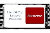 List of top lenovo phablets