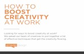 How to Boost Creativity at Work