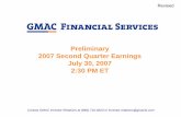 Sanjiv Khattri, Executive Vice President and CFO of GMAC Financial Services 2007 Second Quarter Financial Results Conference Call  July 30, 2007