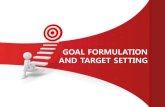 Goal formulation and target setting