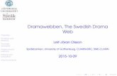 Leif-Jöran Olsson "Dramawebben, The Swedish Drama Web" KB 9 oktober 2015
