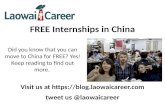 FREE Internships in China