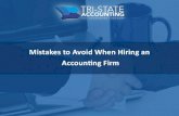 Mistakes to Avoid When Hiring An Accounting Firm