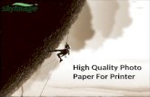 High Quality Photo Paper For Printer